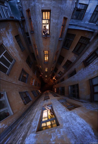 Фотография питерского двора-колодца