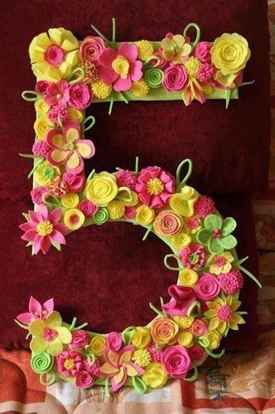 Цветочные цифры для твоего праздника