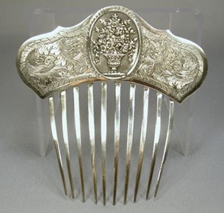 Серебряные гребни для волос XIX - начала ХХ вв