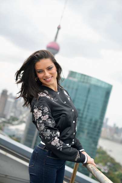 Adriana Lima – Arrives in Shanghai for VS Fashion Show 2017