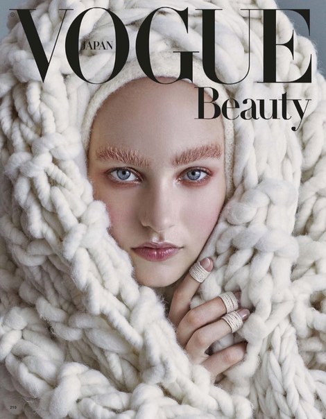 MAARTJE VERHOEF IS AN ICE QUEEN IN WINTER MAKEUP LOOKS FOR VOGUE JAPAN