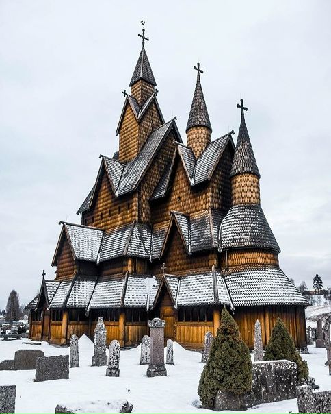 1000-летняя церковь в Норвегии // Heddal stave church 