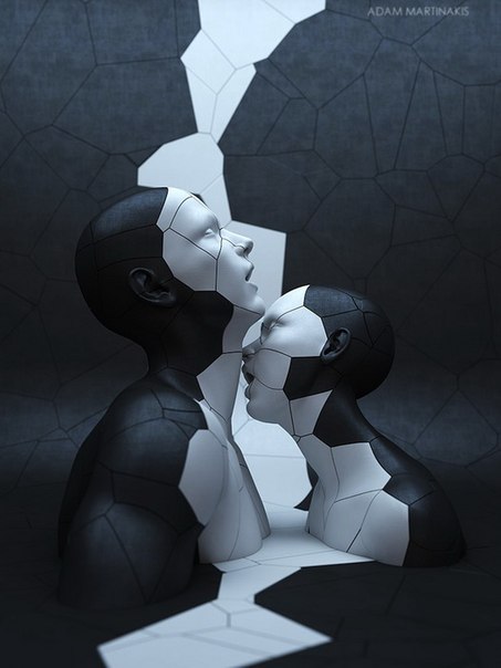 Современный афинский художник Адам Мартинакис (Adam Martinakis) – один из ярых приверженцев виртуального арта, его работы яркие, оригинальные и, по словам самого же мастера, балансирующие на грани «пост-фантазии футуризма и абстрактной символики».