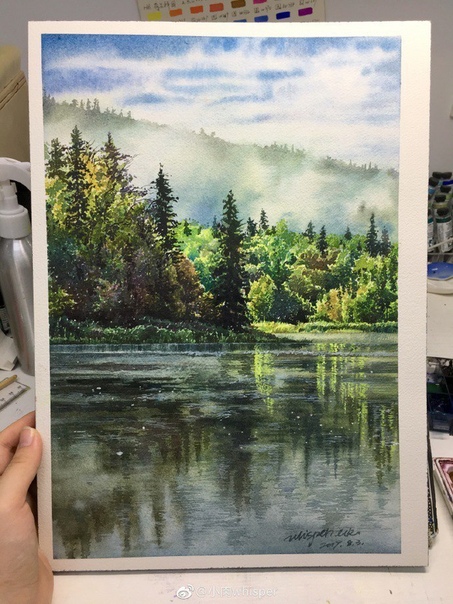 Акварельный пейзаж. Пошаговый урок