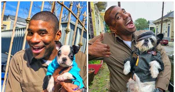 Джейсон Хардести из Нового Орлеана работает самым обычным почтальоном. Если бы не его любовь к собакам, вряд ли он смог бы набрать 47 тысяч подписчиков в 