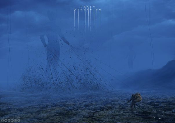 Оценённый Хидео Кодзимой рисунок по Death Stranding от Росс Мартин.