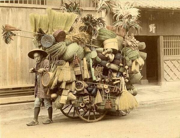 Уличный торговец. Япония. 1901 г.