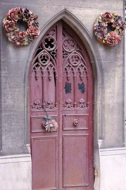 Purple doors in Paris, France