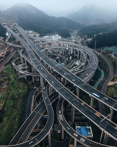 Дорожная развязка в Гуанчжоу, Китай