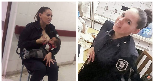 Женщина-полицейский накормила грудью истощённого малыша, о котором забыли врачи: 