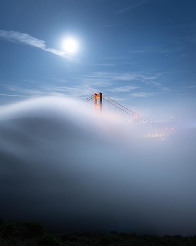 Море тумана у моста Золотые Ворота